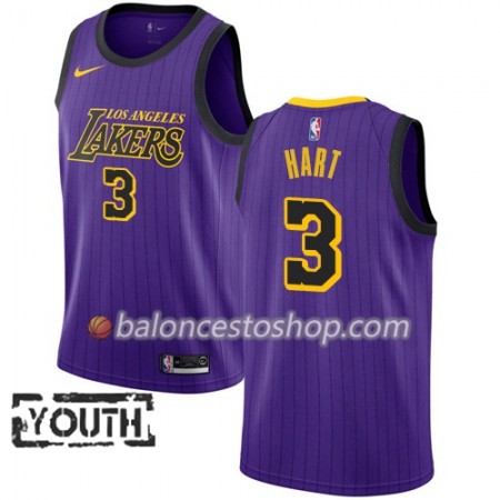 Camiseta Niños NBA Los Angeles Lakers Josh Hart 3 2018-19 Nike City Edition Violeta Swingman